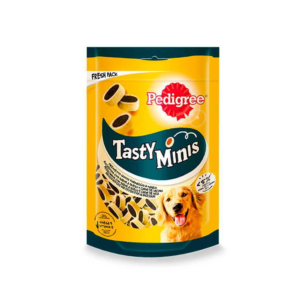 Tasky Mini Dog Pedigree Tasty mini Queso y Buey – Akira Pet