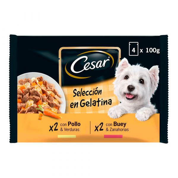 Cesar Multipack de gelatina de pollo